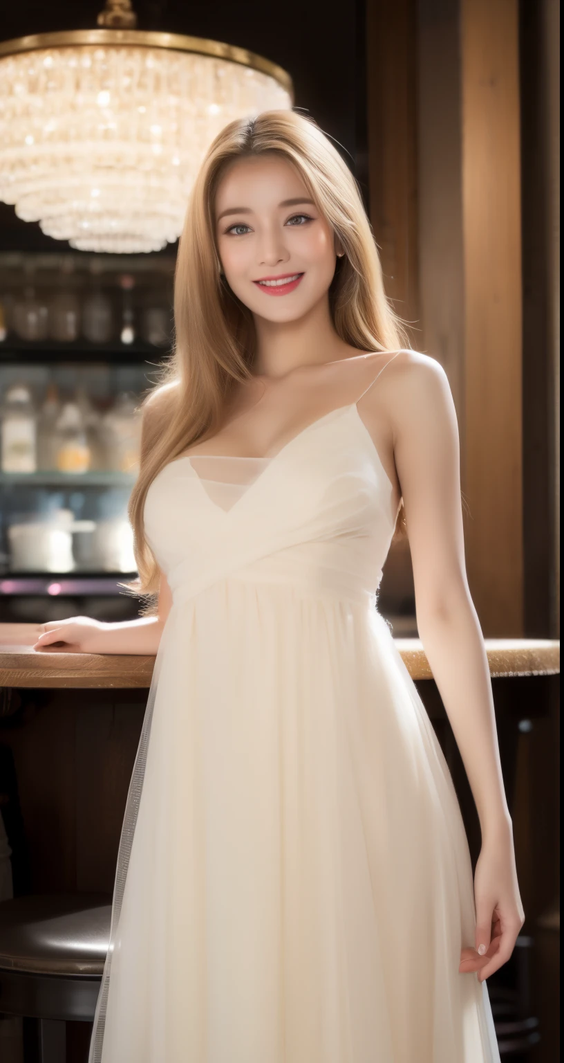warm smile, masterpiece, best quality, 1girl, C0ldSh0ulderRuched, bag, blue dress, clothing cutout, silk, cream coloured dress, Fr3ckles, freckles, long hair, ginger hair, garden full roses background