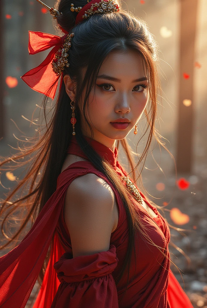 Sensual oriental warrior woman 