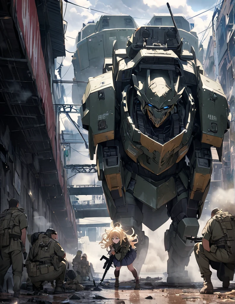 cyber punk, 2077, mechanical exoskeleton, Gundam, mecha, Gears of war, wide shot, cinematic lighting, high detail, Futurism, projected inset, zoom layer, letterboxed, move chart, UHD
