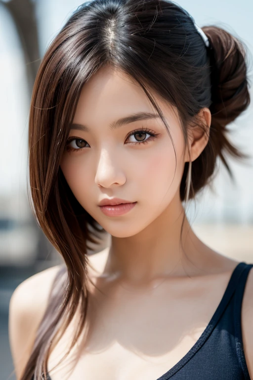 Focus on people。Create and express the best shining composition of the person in a realistic way。((​masterpiece))、(((top-quality)))、((ultra-detailliert))、(A hyper-realistic)、(highly detailed CGillustration)、(extremely delicate and beautiful)、Girl a masterpiece、top-quality、Realistic skin feeling、Realistic fabric、We will introduce a realist illustration focusing on the center front of girls with realistic and ultra-detailed eyes.。This is the absolute rule, and the following sentence expresses the image quality。 The greatest painter in human history meets an unparalleled beauty、It is the greatest masterpiece in the history of the Inuiku Ichigo, which depicts the most beautiful figure of a lifetime.。 Create stunning anime artwork that is currently trending on seaStation、Introducing exquisite beauty and seductive aesthetics。Hair is tied up
