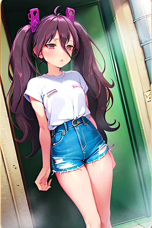 1 girl、smile、pretty girl、shirt、skirt、(small breasts)、Portrait from the crotch up、cute underwear、