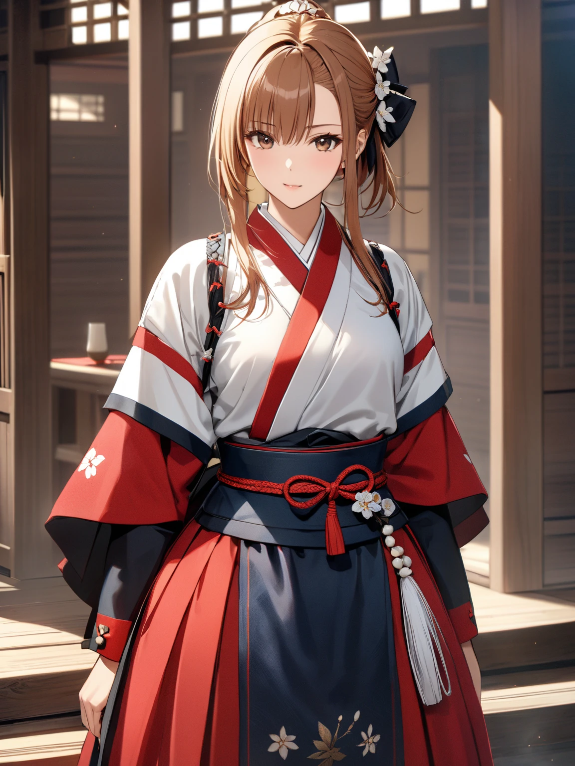 Edo period, samurai, ( Misaka Mikoto), whole body, masterpiece:1.5, masterpiece, highest quality, UHD, retina, masterpiece, accurate , super detailed, high quality, best quality, 8k