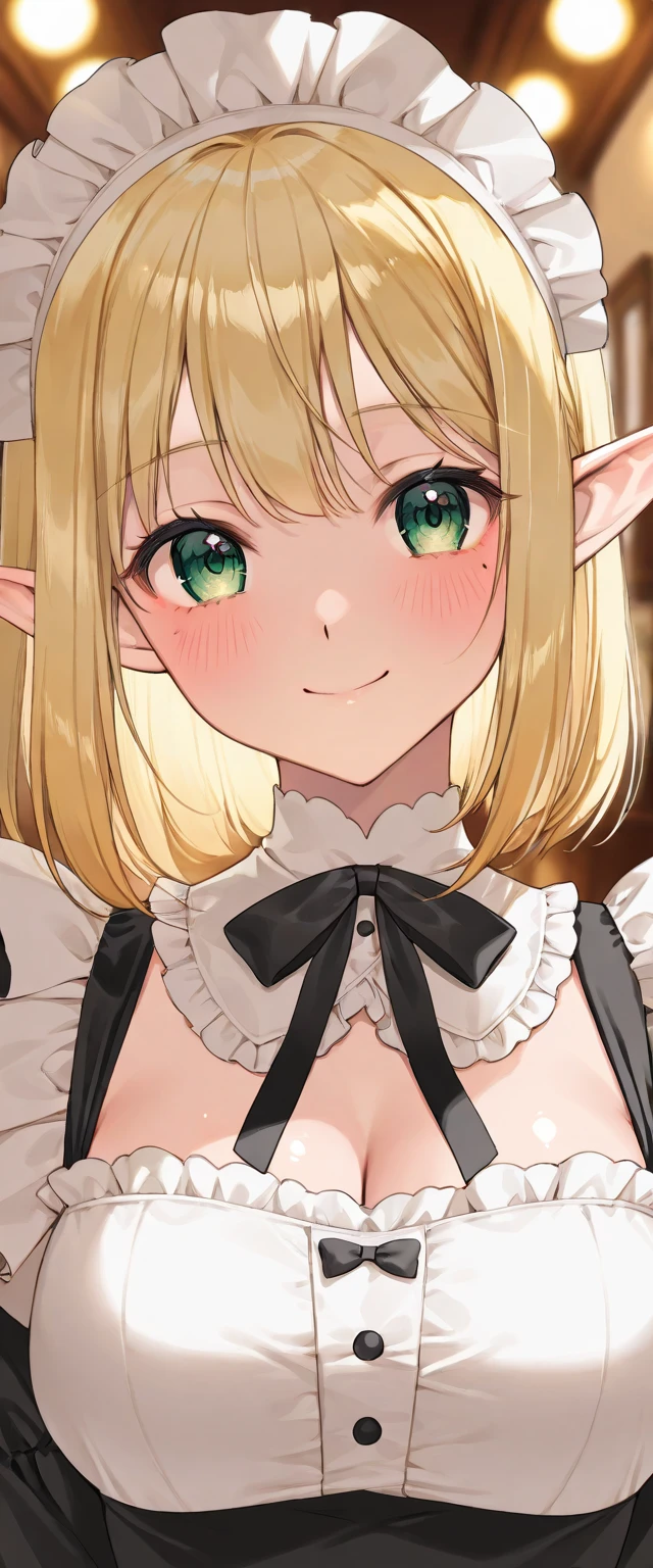 big breasts, sitting on a couch
