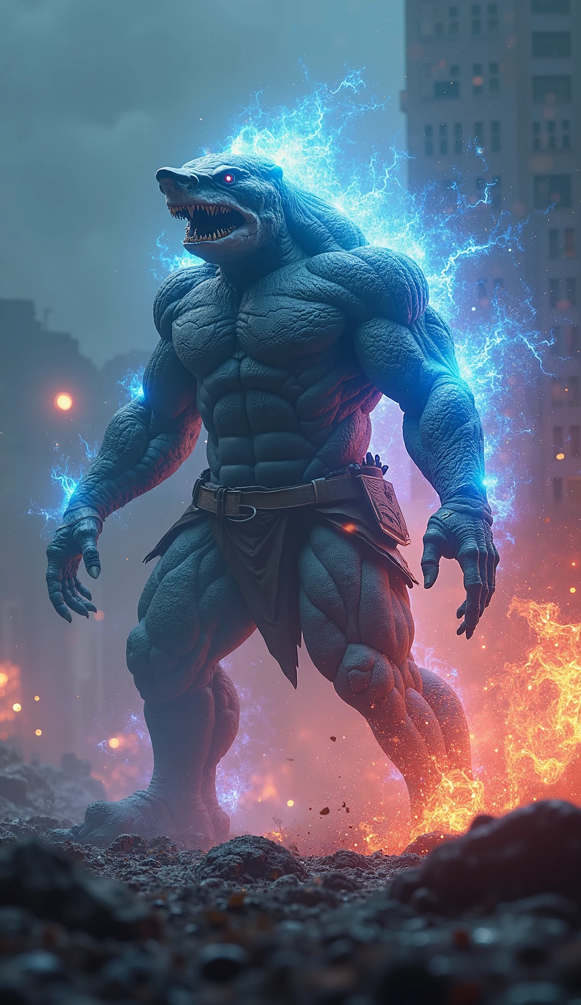 Lighting man and kong in one frame