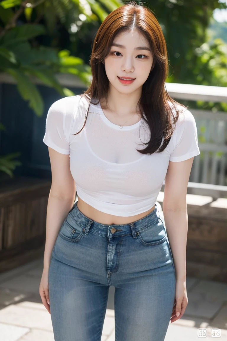 (One woman), Great face and eyes, blue eyes, Captivating smile, (Stunningly beautiful woman), (Highest quality:1.4), (Very detailedな), (Very detailed CG 統合 8k 壁紙), Very detailed, High-quality RAW color photos, Professional photography, Written boundary depth、Sexy pose、Luxury、(((Big Breasts、Reality)))、(((Polo shirt)))、mini skirt、Beautiful feet、height: 170cm、Slender beauty
