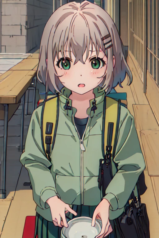 ((Teenage Girl))、Green Eyes、Small breasts、short hair、mixed brown hair、short hair、(Green Wizard Hat)、a large blue ribbon on the head、I、Green clothes、Long sleeve、A girl in red、alone、Black Skirt、blue eyes、Electric guitar、Headphones、Holding、Hold Pick、Meters、Long Hair、、music、One side up、blue-green hair、Twin tails、play the guitar、Pleated skirt、Black Shirt、Indoor neck、((Blue Wizard'wearing a green robe))、Are standing