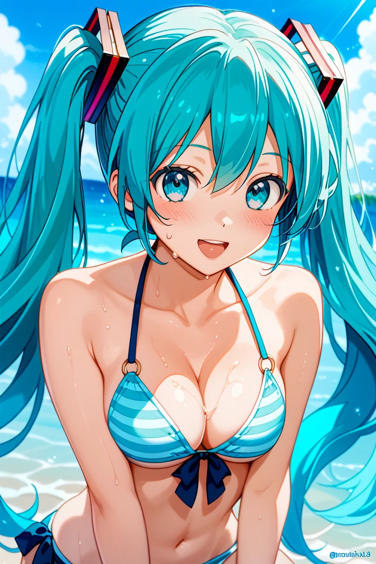 <lora:opeLoRAv6.3:0.9>
1girl, hatsune miku, standing, striped bikini, masterpiece,best quality,vibrant image,sharpness, colorful,perfect eyes, detailed eyes, detailed hair,