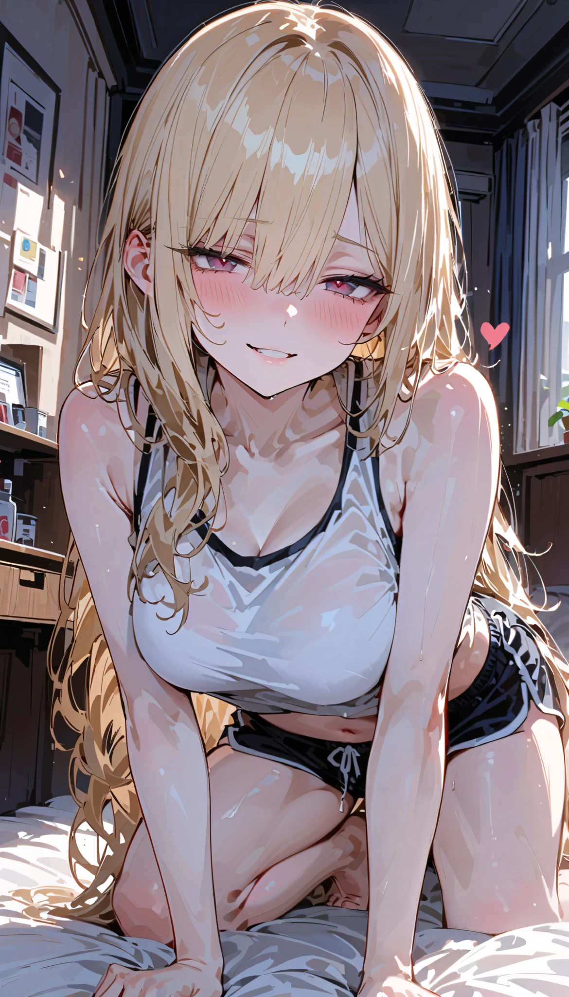 Highest quality, Soft Light, Ultra-high resolution,People Girls, alone, sexy, (A seductive smile), (Open your mouth:1.2),(Light lime green eyes), Beautiful face in every detail,(High resolution detail of human skin texture), (White curly long hair), break,(Sweat:1.5),Sigh,Saliva dripping from the mouth,White hoodie,White Bra,Half-naked,Brush your hair back,bed,Look into the viewer,(Fellatio gestures:1.1),Spread your legs.My leg is being grabbed,(After Sex:1.7)