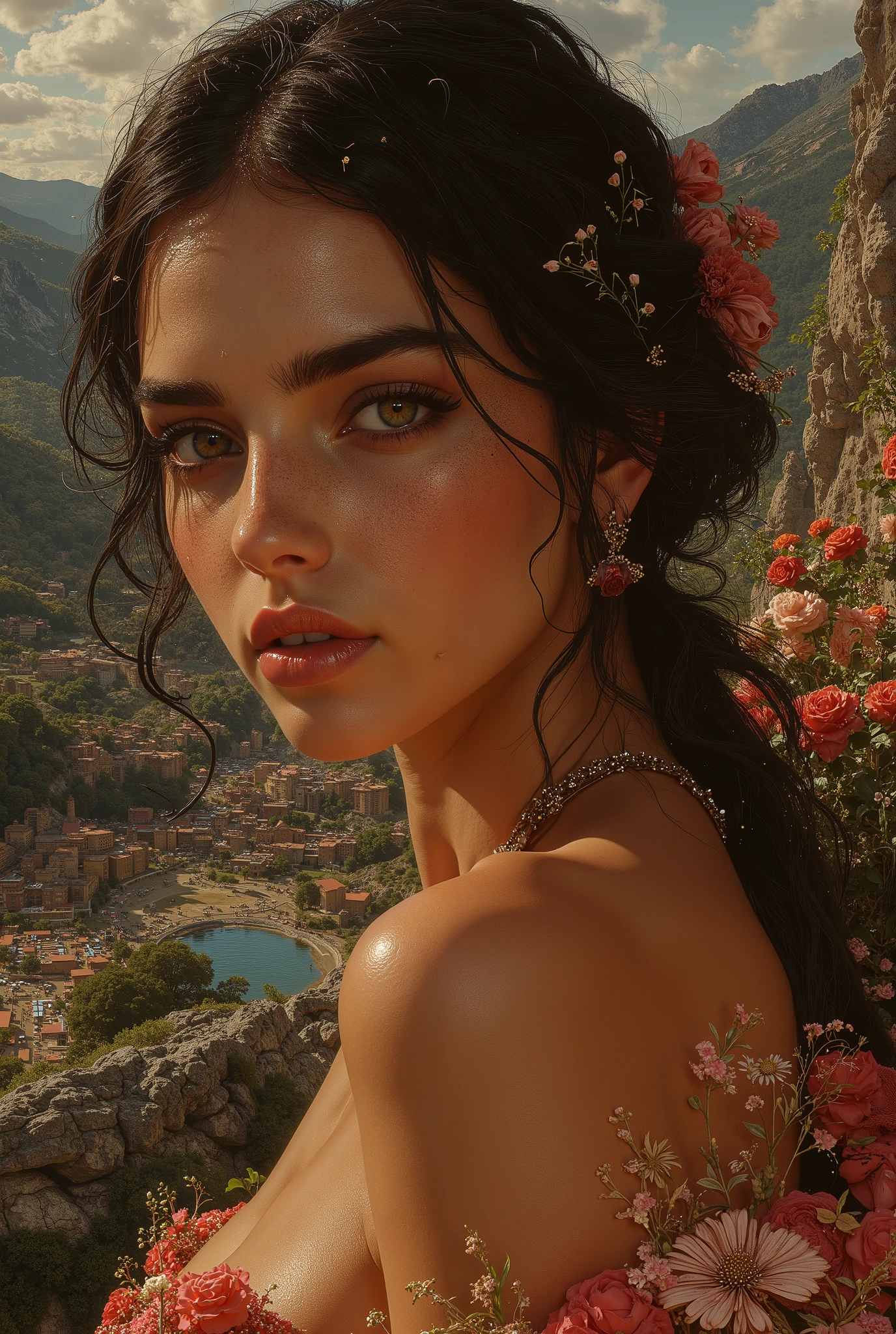 (italian beautiful girl:1.3),(extremely detailed eyes and face,beautiful detailed eyes,beautiful detailed lips,longeyelashes:1.2),(elegant long dress,elegant hairstyle),(photorealistic,hyperrealistic,realistic:1.37),high quality,8k,ultra-detailed,best quality,photographic,vivid colors,warm lighting,natural lighting,natural skin tones,detailed background,detailed environment
(beautiful and dreamy landscape painting),(natural landscape,rolling hills,lush vegetation,vibrant colors,warm lighting,golden hour,dramatic clouds,mist,fog,atmospheric,serene,tranquil,idyllic:1.2),(oil painting,digital painting,masterpiece:1.2),photorealistic,8k,detailed,vivid,dynamic composition
(dark and gloomy abstract painting),(dark colors,moody,ominous,mysterious,enigmatic:1.2),(abstract,surreal,avant-garde,conceptual art:1.1),organic shapes,textured brush strokes,dark tones,high contrast,emotive,evocative,atmospheric,cinematic