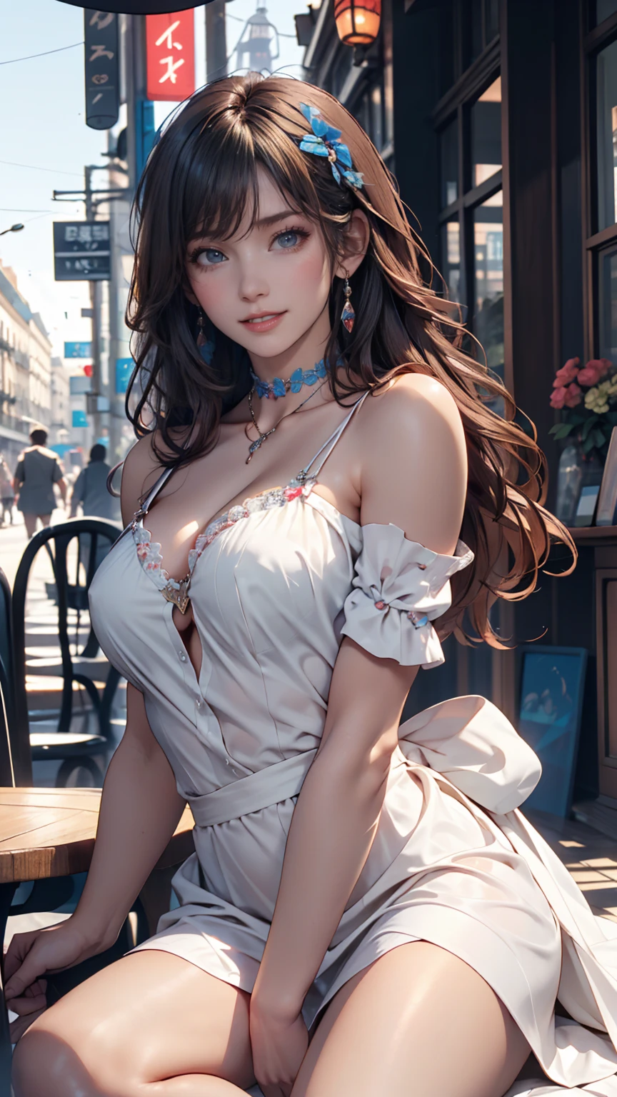 ((Highest quality, 8k, lace maxi dress, Standing in the rain, Red Light District, Highly detailed face and skin texture, Detailed eyes, double eyelid.)
