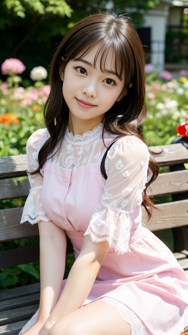 Detailed pink dress