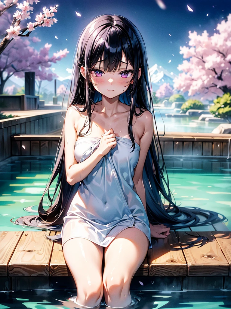 Naruto Anime Hinata HYUGA Beautiful Picture With purple dress.