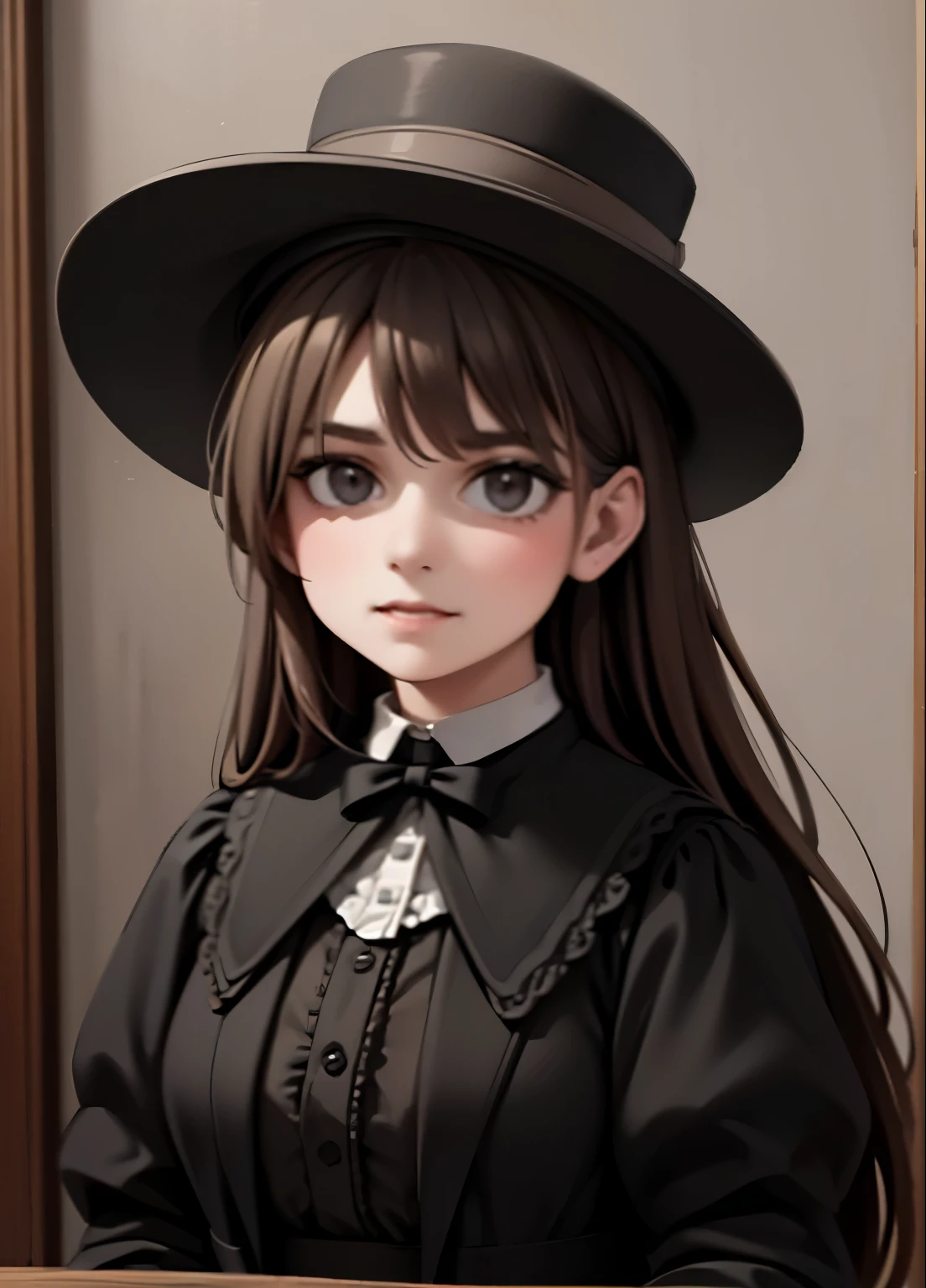 an old photo of a woman in a dress and a hat, in her early 1890s, photo of young woman, a beautiful victorian woman, black-white retro photo 1890, a cute young woman, grayscale 1890 s picture, 1890s picture