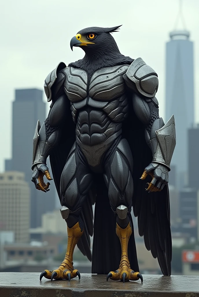 side view of full body of Falcon from Marvel,iconic poses,He is black, Captain America style costume, the wings on his back are made of special metal with high technology.tudio photo,view from side8k, ultra high res, sharp focus,highly detailed,