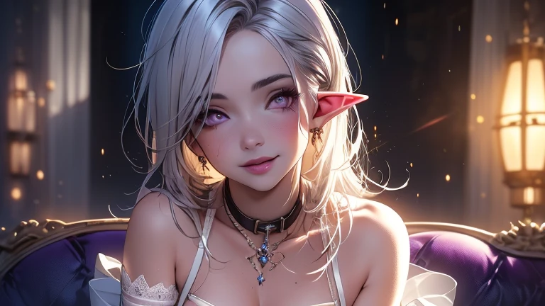 (lifelike, high - resolution:1.3), 1 girl with a perfect body,slender body, Super fine face and eyes,assasin, dark makeup, shiny skin,white hair, (surrounded by monster, orc), demons, beautiful captured girl, horror, light blue eyes, dark, sexy, rough, , bdsm, golden chains, (golden leash), collar, beautiful bodies, slim, horror style, highly detailed faces, red silk underware, stockings, leather tight boots, closeup, ((orc groping girl, gangbang)), ((covered in cum))
