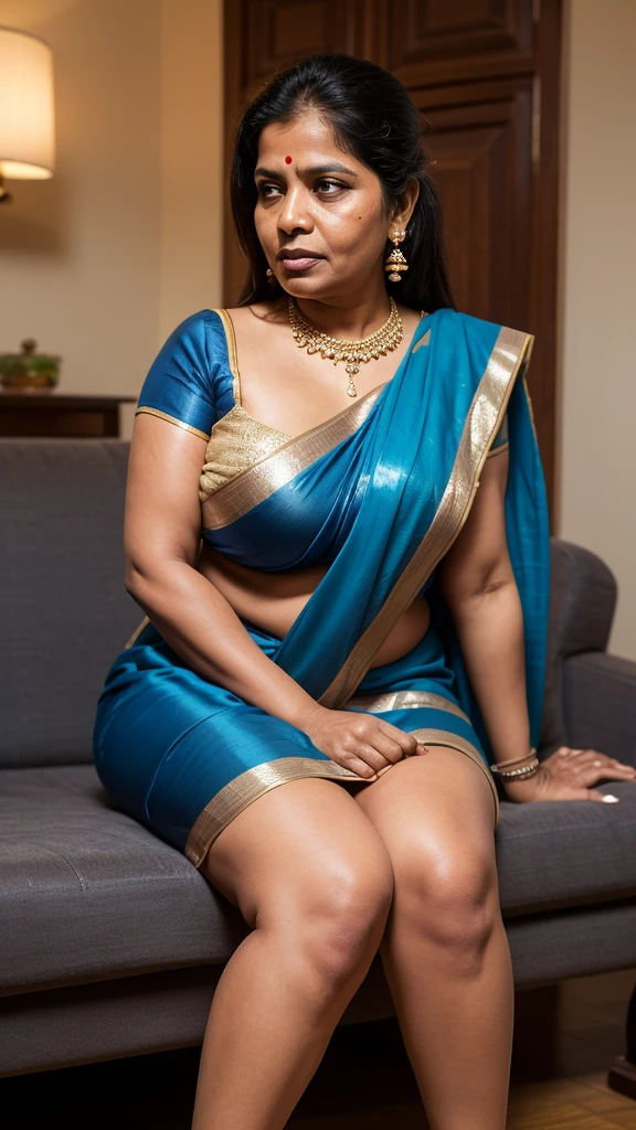 Saree thighs feet 