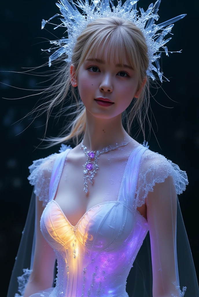 (best quality, 32k, RAW photo, incredibly absurdres, extremely detailed), (delicate, flashy and dynamic depiction), beautiful mysterious beauty, great proportion