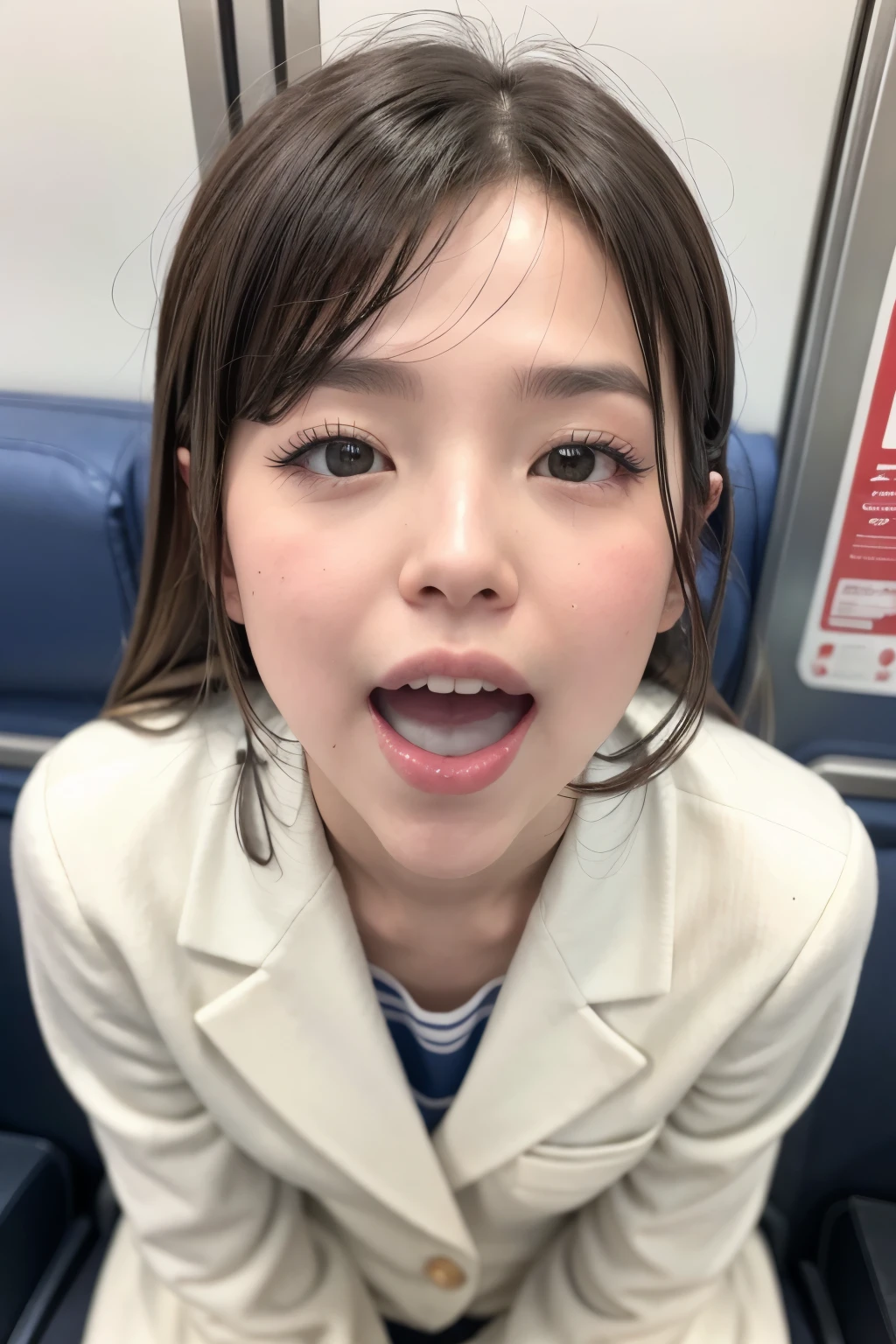 top quality, masterpiece, super high resolution, (reality: 1.4), original photo , cute Japanese girl , , matured, JK uniform in white , Happy smile, , crouching on the train seat, Cinema Lighting, {pmbkk , }{ is present, }{ 1 girl, }{ mouth, |}{Alone, |}{ ejaculates in mouth , |}{ viewers, ||}{How, }{ portrait, |||||}{tongue, ||||||||||}{close-up, ||||||||||}{ facial, ||}{How on tongue, ||}{ eyelashes, ||||||||||||}{nose, ||||||||||||||}{Later oral sex , |||||}{ Upper teeth only, |||||||||||||||}{ man on anthuro , |||||||||||||||}{ on the forehead, ||||||||||||||||}{ heterosexual, |||||||||||||||||}{ 1 boy, ||||||||||||||||||}{ penis, ||||||||||||||||||}{flap, |||||||||||||||||||}{ bukkake with kuraih, ||||}{ erections, |||||||||||||||||||}{Verbal invitation, |||||||||||}{ with semi-closed eyes , ||||||||||||||||||||}{saliva, ||||||||||||||||||||}