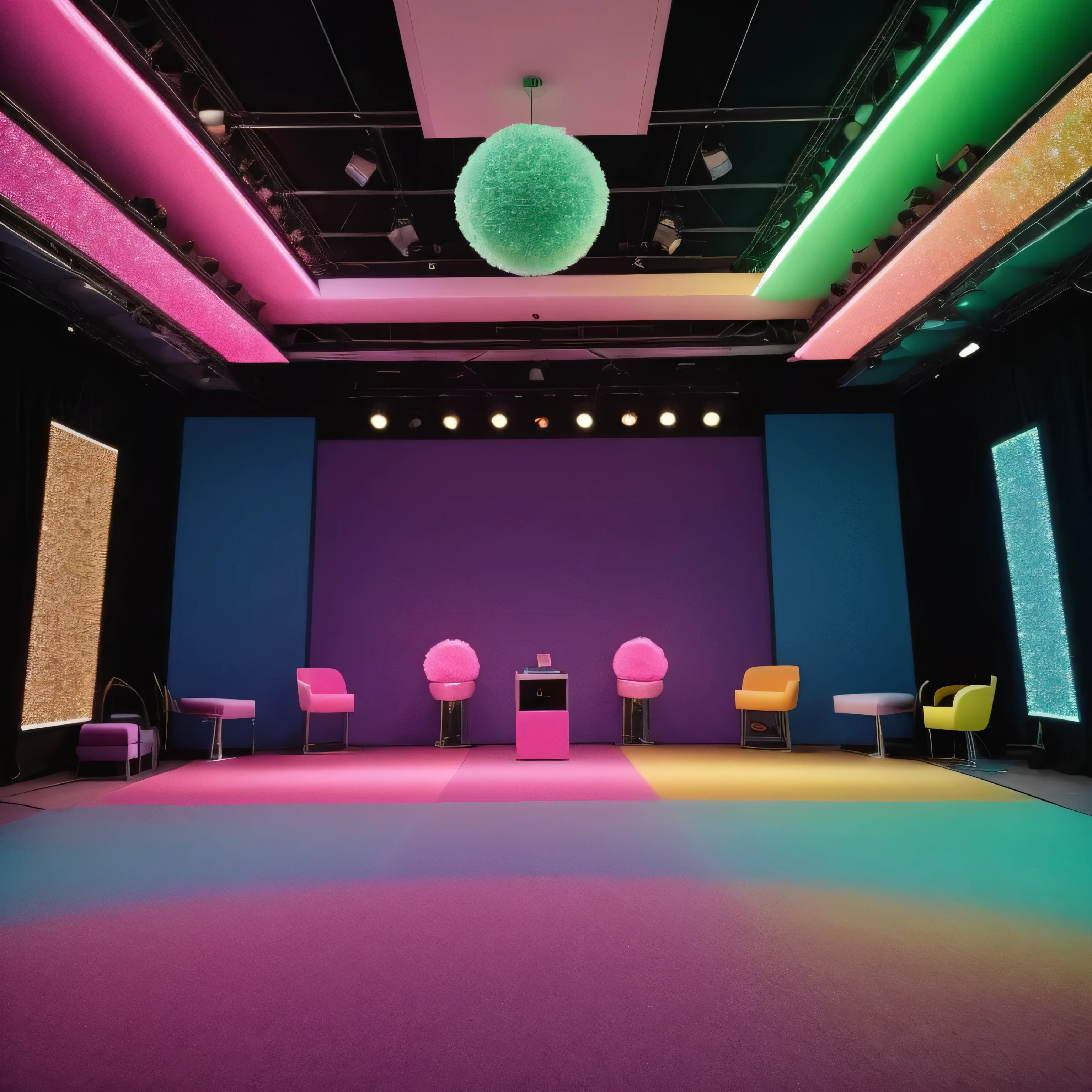 ” No People” ” Backgrounds” Cute stage illumination glitter pink light blue yellow Yellow-green pop feeling Fluffy front BRIGHT
