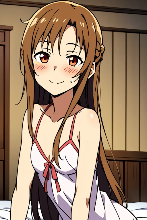 best quality, masterpiece, highres, solo, {shichijou_aria_seitokaiyakuindomo:1.15}, brown_hair, long_hair, brown_eyes, bow, smile, 1girl, hair_up, hair_bun, onsen, single_hair_bun, nude, towel