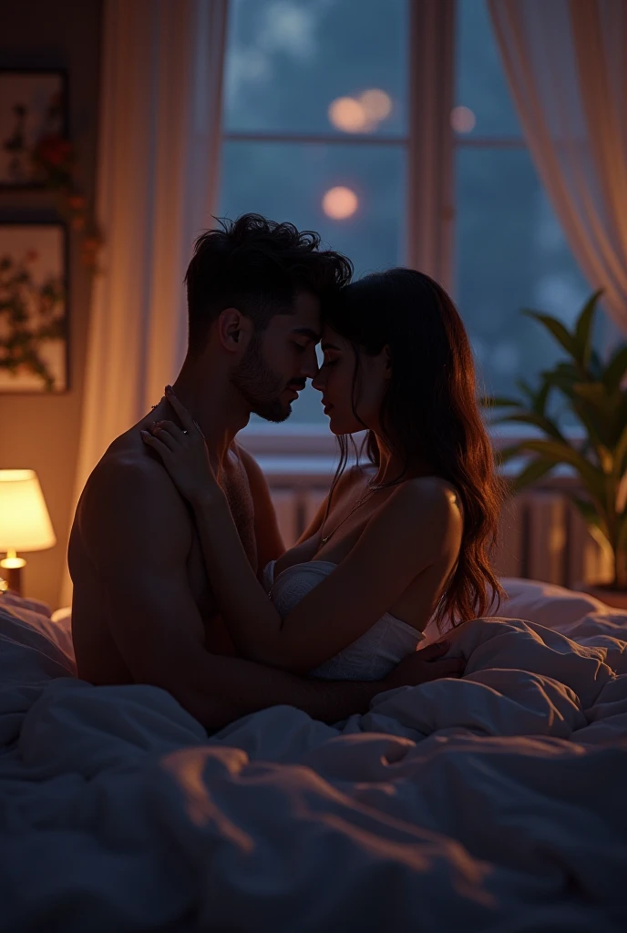 Lover's romantic with room bed