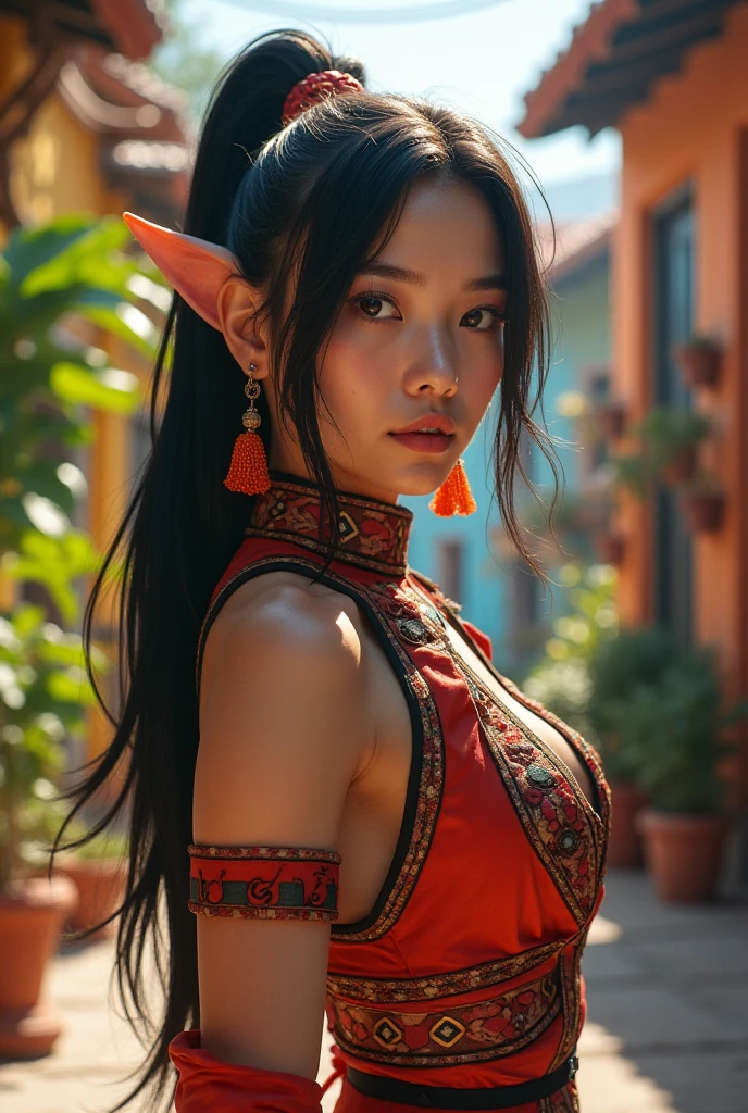 cute elf ,girl, 1girl,(((little ,tiny little body,small))),((())),((anime elf with extremely cute and beautiful braided hair)),(((elf, elf ears))),
(((flat chest))),((((black hair:1.35,twintails braids hair,colored inner hair,ear breathing)))),(((red_eyes:1.3))),intricate eyes,beautiful detailed eyes,symmetrical eyes,big eyes:1.5,(((lustrous skin:1.5,bright skin: 1.5,skin tanned,shiny skin,very shiny skin,shiny body,plastic glitter skin,exaggerated shiny skin,illuminated skin))),(delicate detailed fingers,detailed body,detailed arms,human hands,(detailed face)),
cute,slutty,erotic,daring,nsfw,
zettai ryouiki,revealing clothing,show skin,(((Sexy red fur coat, red fur coat outfit, wearing a red fur coat:1.3,red winter coat))), ((red mini-skirt,red mini skirt with furry edge,visible thong straps)),(white gloves,red clothes,semi-naked,with little red clothing,((((furry edge clothing)))),(((intricate outfit,intricate clothes,embroidered outfit,ornate outfit,embroidered clothes,ornate clothes))),
(dynamic pose:1.0),embarrassed,(centered,scale to fit dimensions,Rule of thirds),
((snowy pine forest at night)), with dark stormy clouds,winter,scenery:1.25,((snow forest background)),Christmas tree,
highres,sharp focus,(ultra detailed,extremely detailed),(photorealistic artwork:1.37),(extremely detailed CG unity 8k wallpaper),(((vibrant colors,vibrant theme))),(intricate),(masterpiece),(best quality),