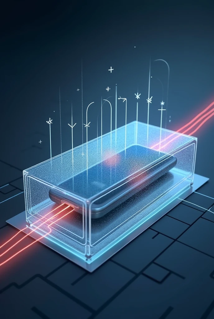show how electromagnetic waves propagate when there is a call between dielectrics, when the phone is inside a plastic transparent box