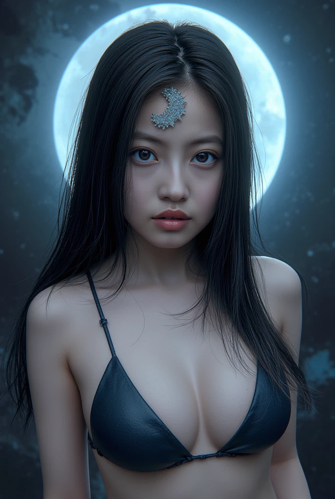 Bright red lips, piercing eyes, shiny skin, flowing dress, straight long black hair, dark and mysterious atmosphere, attractive aura, beautiful posture, seductive look, moonlight environment, extraordinary beauty, ethereal beauty, supernatural charm, presence Hot, big breasts, masterpiece, best quality, high quality, detailed 8k seamless CG wallpaper, beautiful and generous 23-year-old girl, delicate collarbone, attractive and attractive pose, excellent texture white shirt, sky blue gray pants, details High, Dramatic, Halfway Art, Pillow Shape, Disturbing Image, Mysterious Horror Portrait, Bill Henson, Dark Schizophrenia Portrait, Ghostly Face, Face in the Dark, Bastien Lekoff-Dahram, Eugene's Job, A Beautiful Italian Woman, (Marilyn Monroe : Michelle Pfeiffer: 0.5)), (Peasant Bust), (Medium Bust), (Great Body), lipstick painted carmine, very very blurry foreground, from below, fisheye, strong side light perspective.