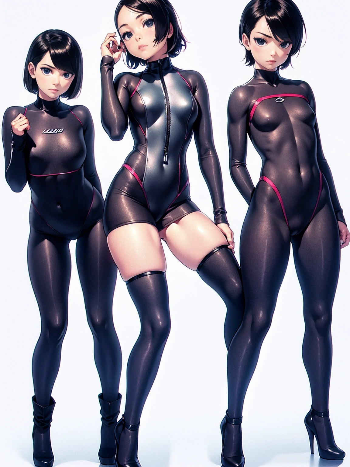 a sexy woman, (1girl), fog, soft light, (best quality), (masterpiece), slim, long legs, (flat chested), anime, (standing), (body painting:1.4), ( full naked body), (pubic hair:1.4)