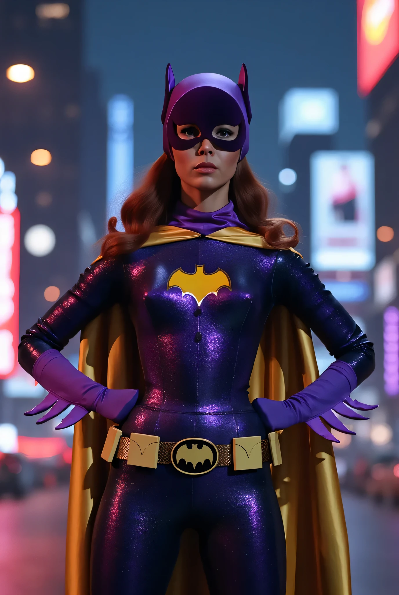 catherine-z is dressed as b4tg1rl woman, black hair