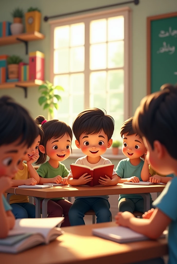A highly detailed and ultra-realistic 3D image of a diverse group of students, aged 10 to 18, captured in a joyful moment. The students are outdoors, gathered together in a bright, welcoming environment, with expressions of happiness and excitement as they engage in activities like reading, playing, and chatting. The background features subtle yet festive elements such as banners and posters promoting Statewide Student Week. The scene is shot in high definition, with lifelike skin textures, natural lighting, and rich colors, rendered in 8K resolution, making it ideal for a promotional campaign celebrating the importance of students and education.