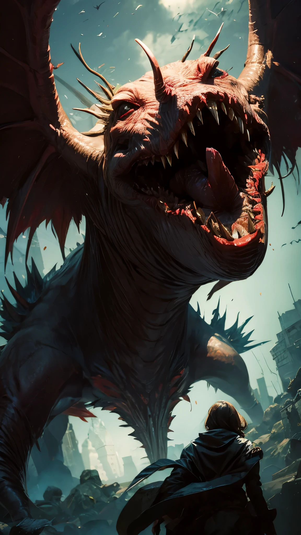 ((masterpiece, top quality, high resolution)), Wife、monster、 creepy specter、