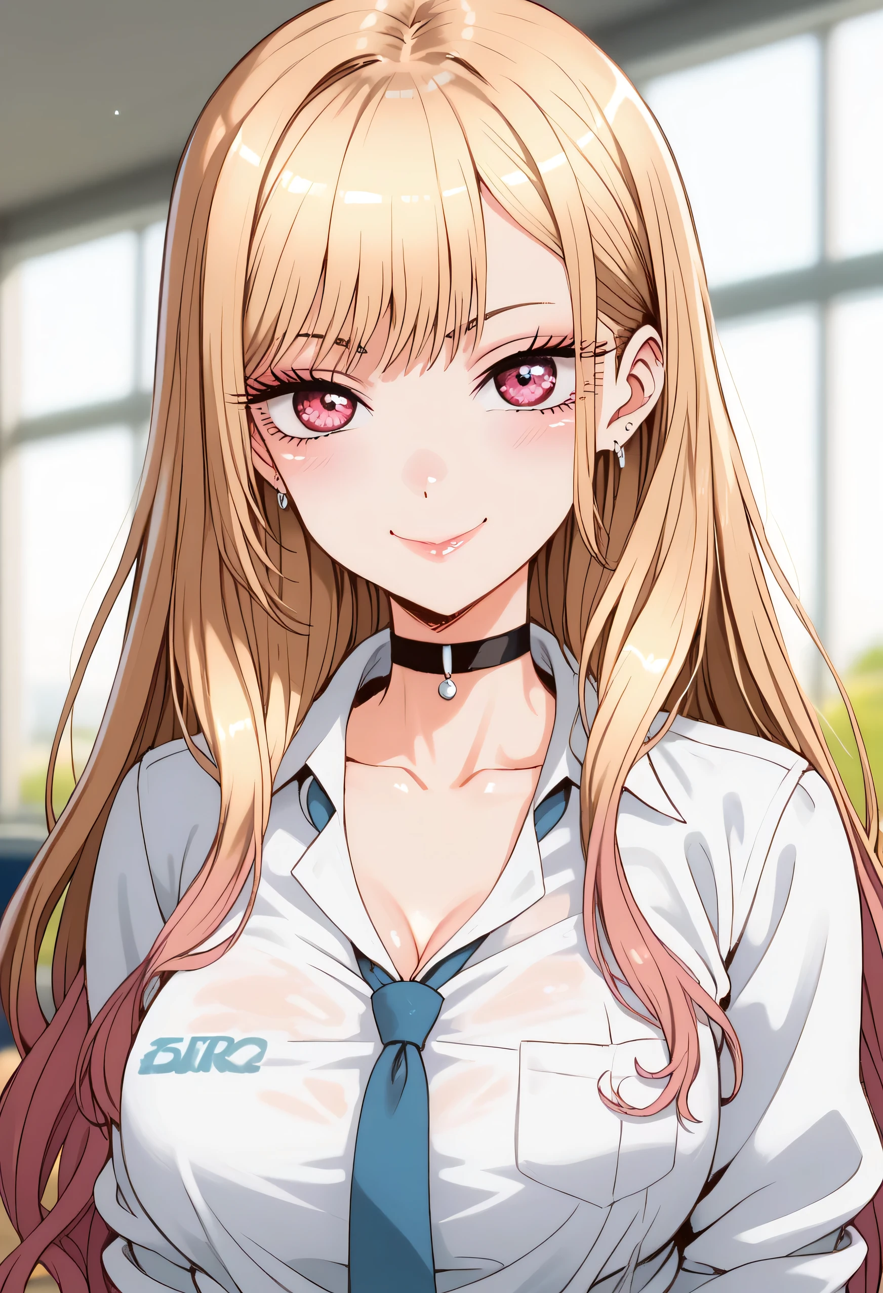 KJOmarin rubbing own tits groping filling touching ,(day),Simple White Background, kiss face blowing a kiss glossy looking very very angry at you for looking at her boob ,wiping
Standing at attention,
choker, collarbone,shite shirt with green tie,school uniform, collared shirt,
ring,jewelry,
pink eyes,bangs, blonde hair,long hair,
1 girl, 20yo,Young female,Beautiful Finger,Beautiful long legs,Beautiful body,Beautiful Nose,Beautiful character design, perfect eyes, perfect face,expressive eyes,perfect balance,
looking at viewer,(Focus on her face),closed mouth, (innocent_big_eyes:1.0),Light_Smile,
official art,extremely detailed CG unity 8k wallpaper, perfect lighting,Colorful, Bright_Front_face_Lighting,shiny skin,
(masterpiece:1.0),(best_quality:1.0), ultra high res,4K,ultra-detailed,
photography, 8K, HDR, highres, absurdres:1.2, Kodak portra 400, film grain, blurry background, bokeh:1.2, lens flare, (vibrant_color:1.2),professional photograph,
(Beautiful,large_Breasts:1.4), (beautiful_face:1.5),(narrow_waist),