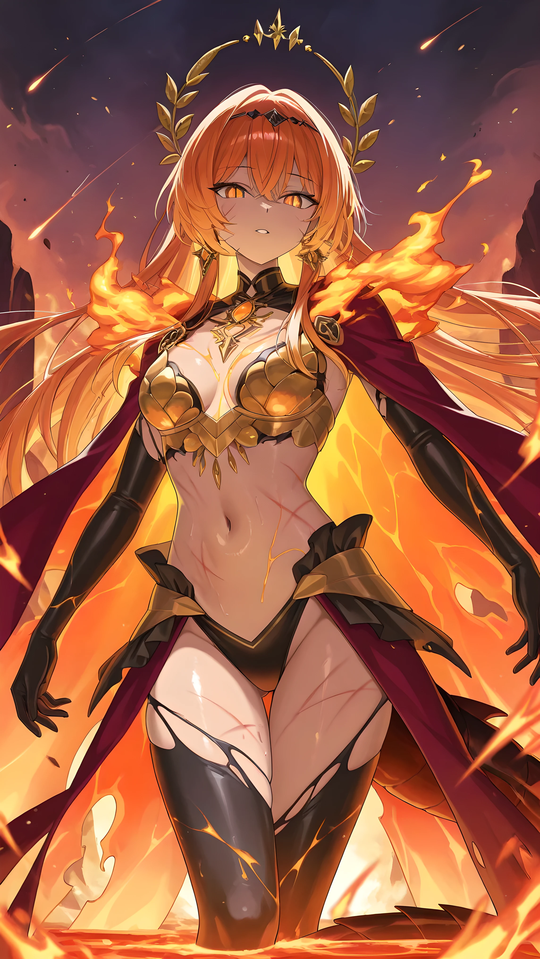 ((Finest quality)),(超A high resolution),(ultra-detailliert),(Meticulous portrayal),((Best Anime)),(Finest works of art),Ultra-Precision Art,The art of astounding depiction,Overwhelming descriptive power:1.5, (One Goddess:1.5),(((asymmetrical fashion:1.5))),asymmetrical fashion:1.5,asymmetry,release of light:1.3,explosive,Challenging,showy, A ferocious hound wrapped in flames