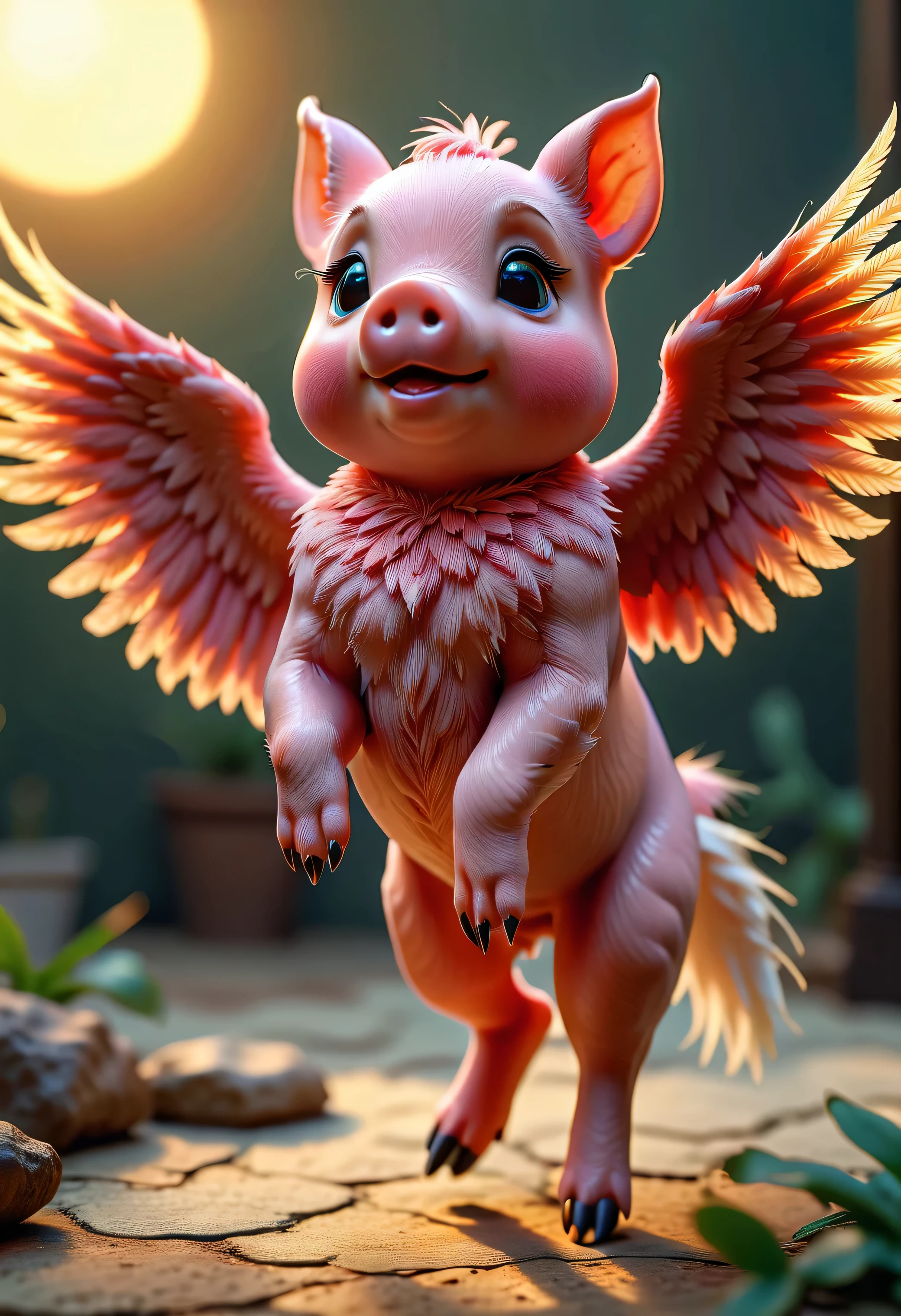 safe_pos, (score_9, score_8_up:1.1), score_7_up, photorealistic, rating:explicit a pig icarus with wings made of feathers and wax is flying towards the sun Fantastic lighting. Detailed shadows.intricate details, vivid colors, hyper-detailed, ultra-sharp,, , absurdres, masterpiece,, Expressiveh choker, anklets, pubic-hair, flux-style ((masterpiece, Highest quality, Best image quality, High resolution, Realistic, RAW Photos, 8k, Highly detailed)) 4lch3my_l4b CyberRealistic_Negative_PONY
