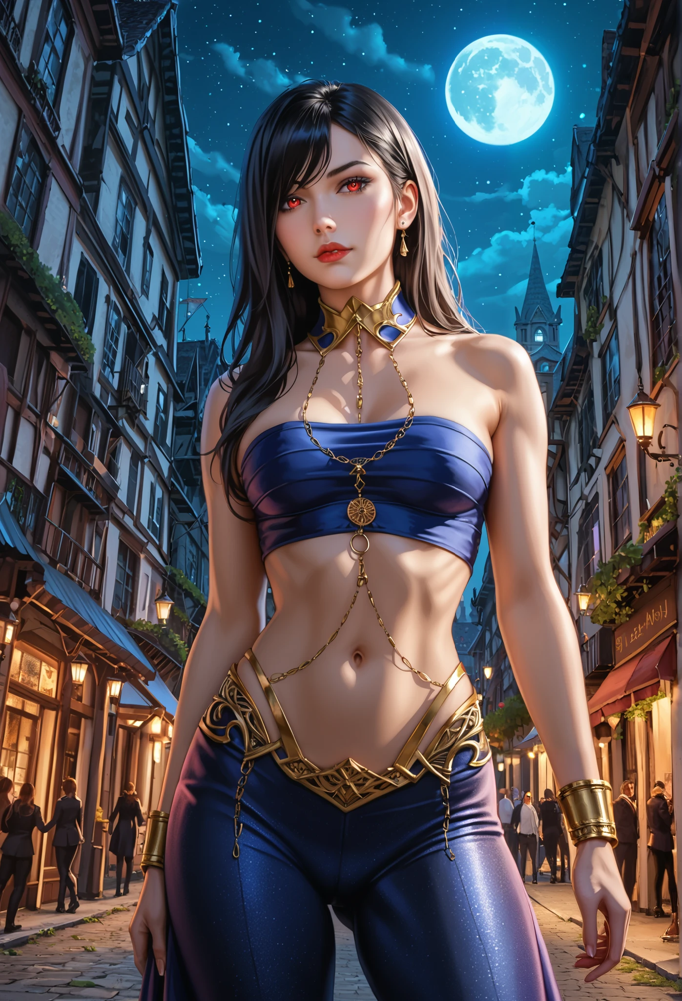 beautiful alluring brawler woman, sweaty skin, barely clotrhed, thick athletic body, blue revealing outfit with gold ornaments, outside a temple, fantasy Theme, Fiverr Dnd Character, Octane Render, Digital Art, Extreme Detail, 4k, Ultra Hd, Polished, Beautiful, Hyperdetailed, Intricate, Elaborate, Meticulous, Photorealistic, Sharp Focus, Wlop, Character Design, Unreal Engine, 3d Rendered, Volumetric Lighting, Reflections, Glossy, Digital Illustration, Sensual Pose, Suggestive Pose, Lewd, Full Body Shot, anatomically correct, 💖❤💕💋❣