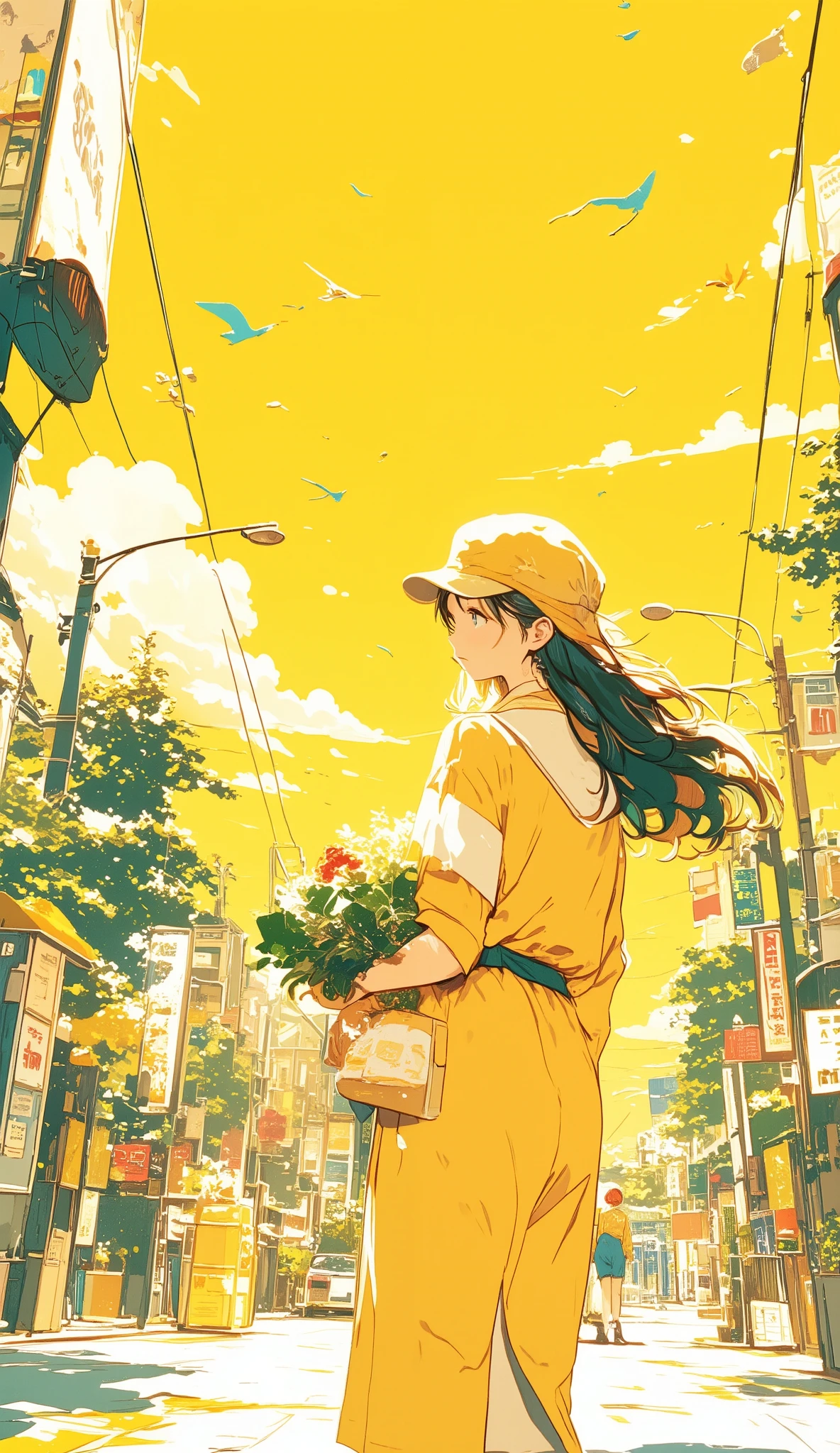 chrome yellow illustrations , Flat Street , cake decoration, Roast turkey, Girl on her way home from school, yellow-green illustrations , End of the year, English muffins , Christmas Eve , Girl, Merry Christmas , mimosa illustrations , To you, illustrations with canary yellow as the main color,, Busy Cities , beautiful woman, Santa Claus, cream yellow illustrations