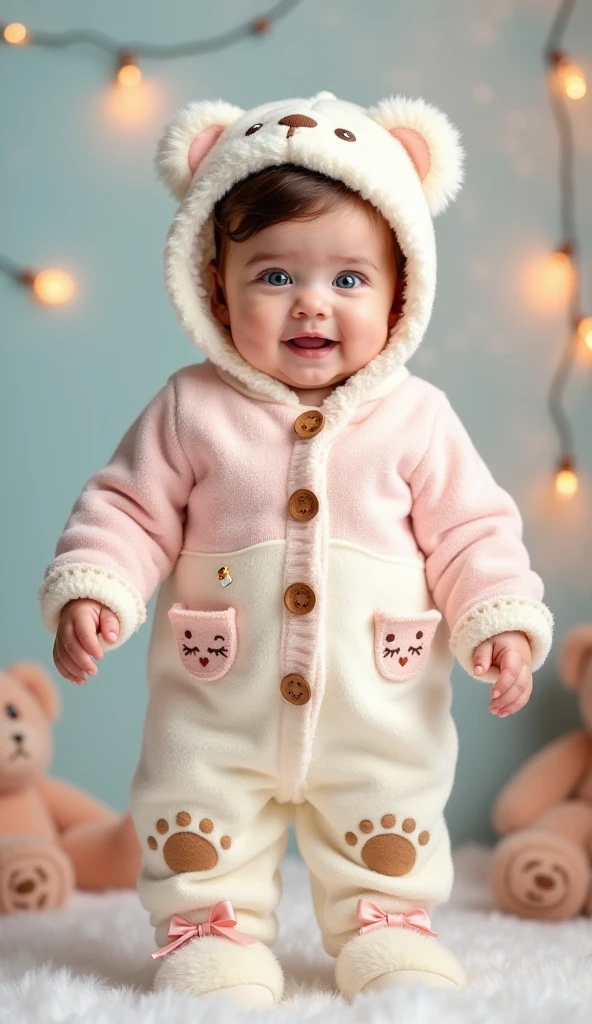 young girl with big tits and ass in fluffy fleece jacket