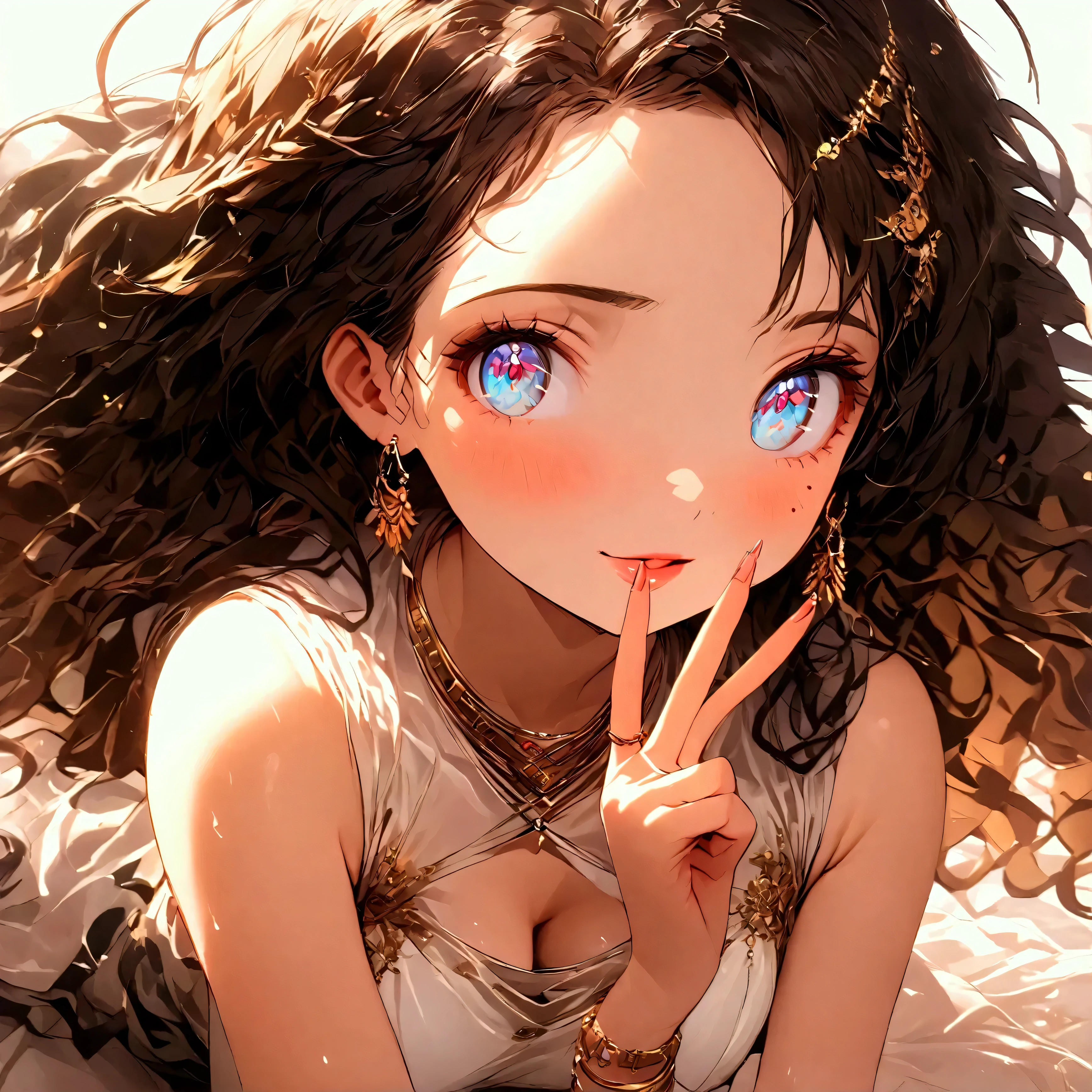 (beautiful girl:1.3),1girl,masterpiece,Highest quality,Ultra-high resolution,rich contrast,super high quality,8k,Highly detailed CG unit wallpaper,texture,Incredibly absurd,Ultra-high resolution,Highest quality anime,professional photograph,an extremely delicate and beautiful,RAW Photos,Depth of Field 1.2,ultra-detailed eyes,Glitter Effect, Beautiful glossy lips, 25years old, gorgeous legs, noise perfect, gorgeous ass, from behind, background random, Disney Princess Merida, full body, MeridaXLP, freckles, wavy hair, no bra, sensual woman, seductive woman, mature woman, Milf, maternal, shy look, dynamic pose, Boho Set (Adventure and Freedom): Top: Sleeveless linen blouse in terracotta tone with floral embroidery in white thread, with a "V" shaped neckline and thin straps.
Bottom: Long skirt with a wrap-around cut, with a multicolor ethnic print in warm tones (red, orange and yellow). The skirt has a lace fringe at the bottom edge.
Shoes: Brown leather sandals with thin straps and beaded details. Accessories: Wooden bracelets, silver rings and a straw bag with leather details.