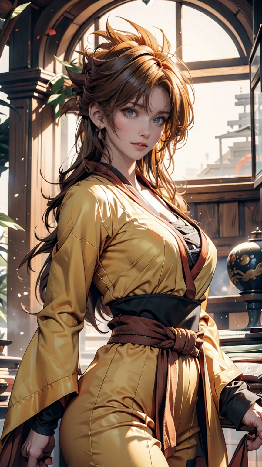  1 girl, ( Super Saiyan :1.3),Hanfu, 