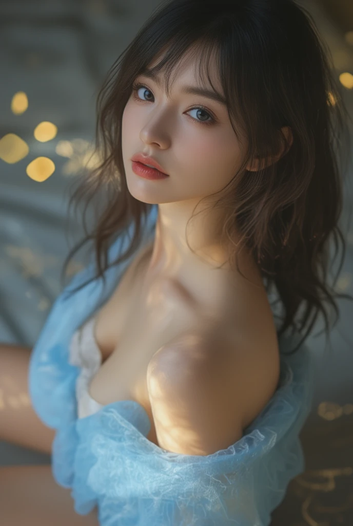 a romantic intimate encounter between a man and woman in an attic under the moonlight, extremely detailed eyes, lips, and faces, realistic, high quality, portrait style, soft warm lighting, mystical atmosphere with shadows and dust, nostalgic antique furniture, comfortable sofa, whispers of love, gentle touch and embrace, topless, stars in the night sky, chiaroscuro, cinematic, dramatic lighting, moody, atmospheric, intimate, sensual, romantic, passionate, tender, moonlight glow, natural skin tones, detailed fabric textures, elegant poses, intricate details, photorealistic, volumetric lighting, dramatic shadows, mystical, dreamlike