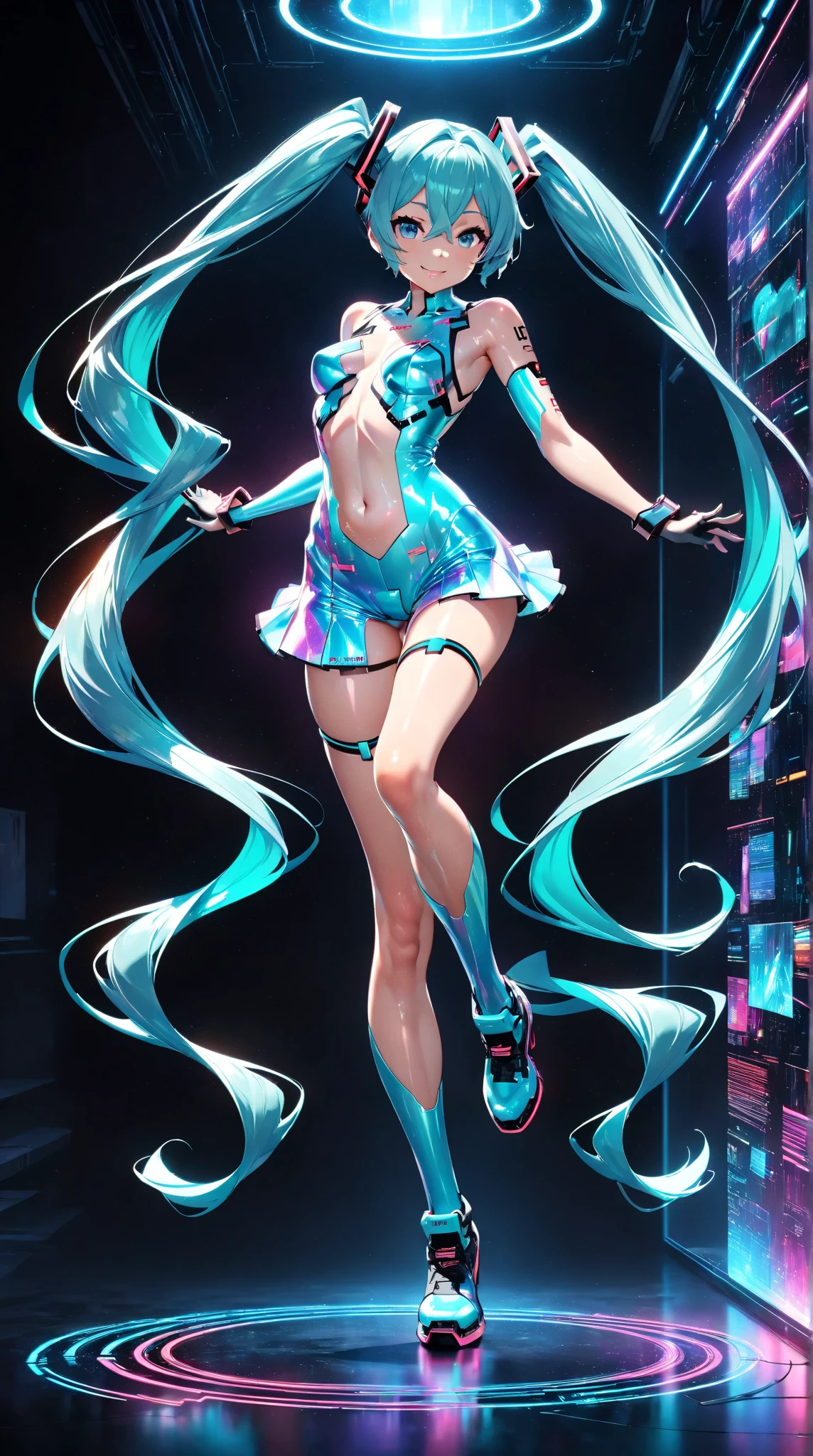 (full body:1.5),(1girl:1.3),(looking at viewer:1.4),(anatomy correct:1.3),(Wearing Printed Fantasy Pokemon tight and pointed high heels ,and Very thick Printed Pantyhose :1.35), (Light particle effect:1.3),(In pink | amarelo | blue colors| green color |red colors | white colors| black in color| purpleish color| greys| Beige| Flesh color 1.4),(Glowing eyes:1.3),(Large amplitude action: 1.3),(Accurate and perfect face:1.4),(Skin Gloss:2),(Skin reflection:2),hyper HD, Ray traching, reflective light,structurally correct, Award-Awarded, high detal, lightand shade contrast, Face lighting,cinmatic lighting, tmasterpiece, super detailing, high high quality, high detal, best qualityer, 16k,high contrast,