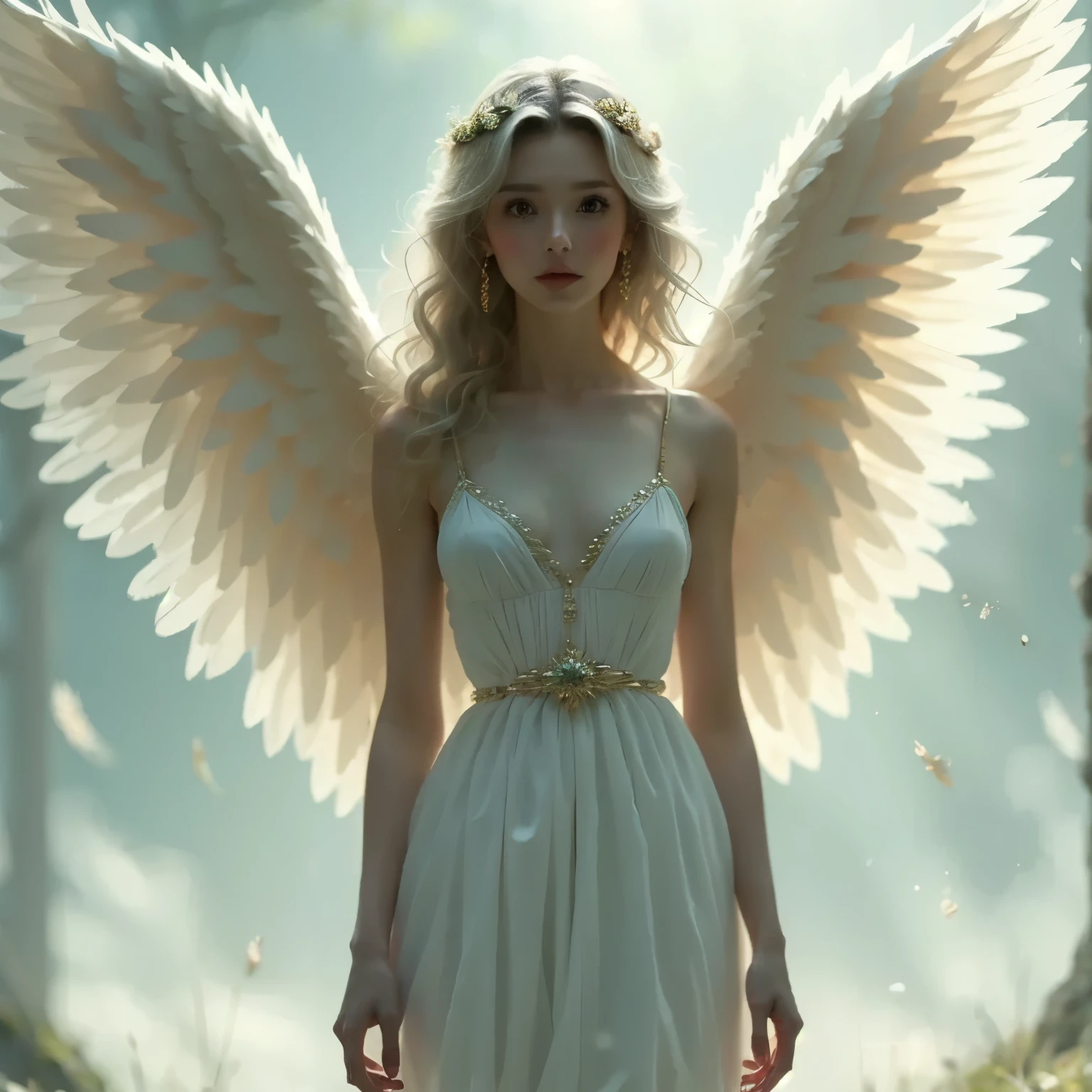 ( Masterpiece, top quality:1.2), 1 angel doll, Alone, Small Wings,