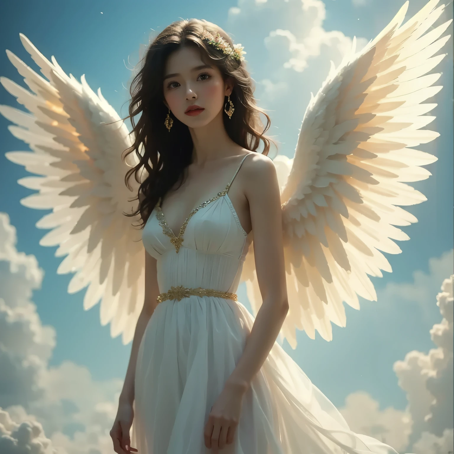 ( Masterpiece, top quality:1.2), (1 angel doll), Alone, Small Wings,