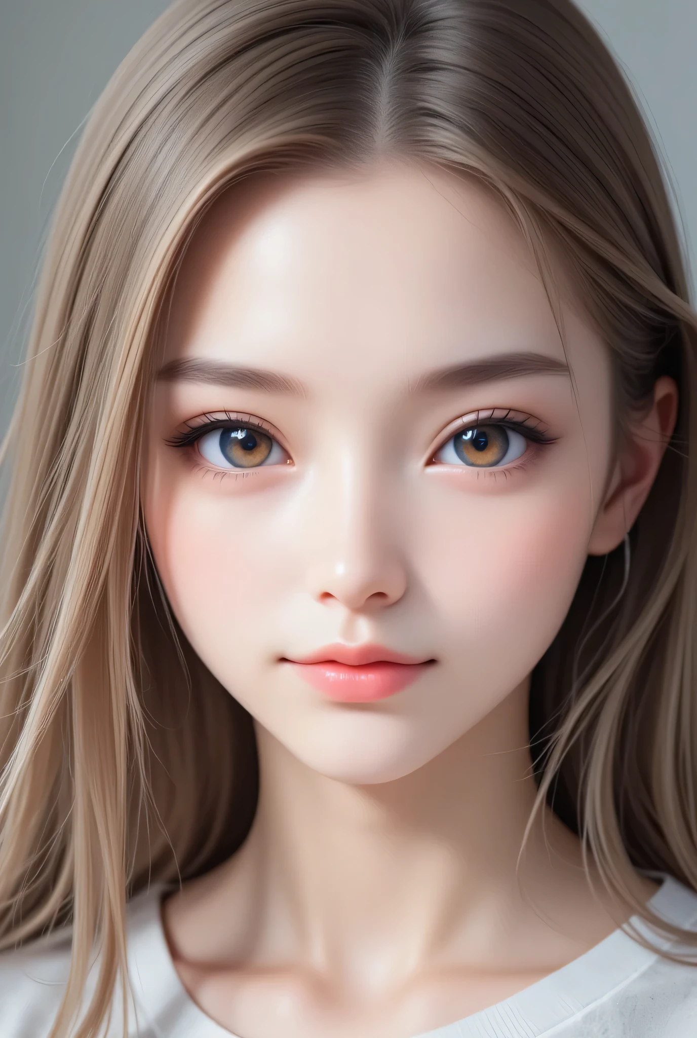 (super cute young face:1.3),
(full body shot:1.5),
(sparkling clear attractive large glowing eyes:1.5), (japanese idol face:1.5),very beautiful cute girl,(:1.4),cheerful happy smile,exquisite smooth and silky long brown straight hair,fair skin,(happy cheerful smile),professional photogragh,
happy cheerful smile,body shot,very thin natural makeup