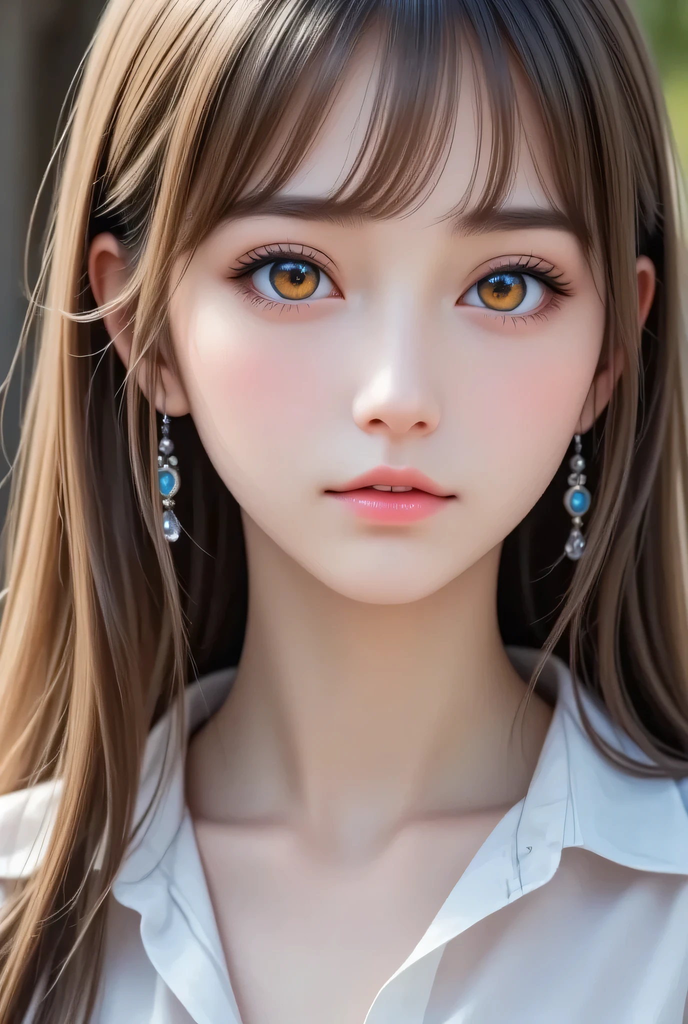 (super cute young face:1.3),
(full body shot:1.5),
(sparkling clear attractive large glowing eyes:1.5), (japanese idol face:1.5),very beautiful cute girl,(:1.4),cheerful happy smile,exquisite smooth and silky long brown straight hair,fair skin,(happy cheerful smile),professional photogragh,
happy cheerful smile,body shot,very thin natural makeup
