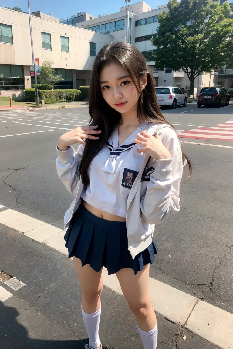 1 beautiful young girl, very beautiful detailed face, smile shyly, deep cleavage:0.8), (oversized full zip hoodie), (Gray Tartan Check Pleated Skirt), (knee high boots), (garter belt), (break), (Lift the hem of the skirt with your hands:1.3), (Pull up the skirt with your hands:1.3), (lace panties, show panties), (detailed face:1.2), Symmetrical detailed eyes, high quality, realistic, very detailed CG integrated 8k wallpaper, very detailed, High resolution raw color photos, professional photography, realistic portrait, cinematic light, beautiful, Super detailed, advanced details, (((Bokeh))), Depth of written boundary,Draw so that the crotch cloth of the white underwear is visible..., blonde, twin tails, Japanese  , Japanese gal, t高いs open, smile, spread your legs, turned into slime, lying down, squat, I can see your pants, Skirt flip, short skirt, Pants visible from skirt, ace fabric underwear, Japanese sailor suits、The king can see through the ribboned pants&#39;transparent clothes.、Pants fully visible、The clothes are fluffy、My blouse button came off, showing off her panties, Cleavage visible from the blouse,My nipples are transparent, Panties look nice, Underwear with a small area,string panties, Angle from feet, angle from below, Angle looking up from below, micro lingerie,White cotton fabric underwear, show off your crotch, White cotton fabric underwear,