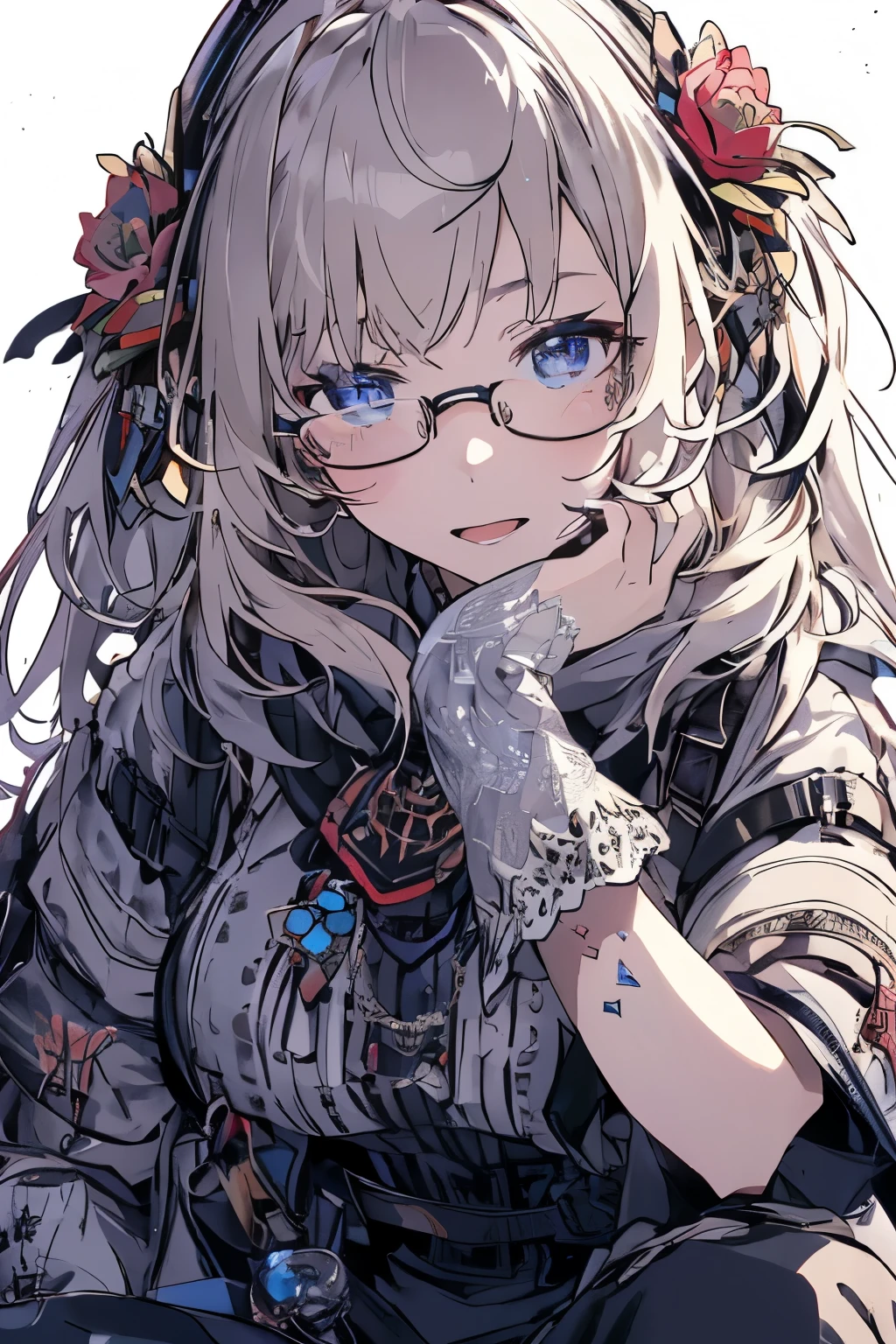 (from below:1.2, best quality ), (from below:1.2, best quality ), girl , Blonde color hair , The dreamer wants purplish blue eyes , medium , Lori will do it, (masterpiece:1.2, best quality ), (Beautiful detailed depiction : 1.2), ( beautiful detailed face ), ( Tight Breasts :1.2), (Pointed Chest:1.1), (fix_hands),(fix_arms),(fix_feet), (fix_fingers),(fix_glasses), ((( HDR,UHD,8K, best quality,masterpiece ))), smile, Masterpiece, best quality , up to date, (from below:1.2),( Tight Breasts :1.2), (Pointed Chest:1.2),(from below:1.2, best quality ), platinum hair 1girl, solo, breasts, looking at viewer, blue eyes, 1 girl, vampire clothes, ruby eyes, {{white hair, multicoloured hair:1.2}}, {{glow, glow colours}}, dark background, black stockings, sitting on the throne, from side, {{{random pose:1.2}}}, half closed eyes, (((masterpiece))), (((best quality))), ((ultra-detailed)), (illustration), (detailed light), ((an extremely delicate and beautiful)), (beautiful detailed eyes), beautiful composition, {{signature}}, {{poor-quality}}, cinematic lighting, extremely detailed, cinematic postprocessing, Maximum Facial Detail, Maximum Detailed Texture, Maximum Detailed Shadow, Maximum Detailed Background, shy, cute doodle, ((Detailed background :1.5))., ((4k, 8k, Ultra HD)), ((Masterpiece :1.2)), ((Best quality :1.2)), ((Detailed :1.5)), ((Detailed background :1.5)),open mouth, (savaibal game magazine cover:1.3),(with sparkling eyes and a contagious smile),her thin pubic hair:1.2, looking at viewer