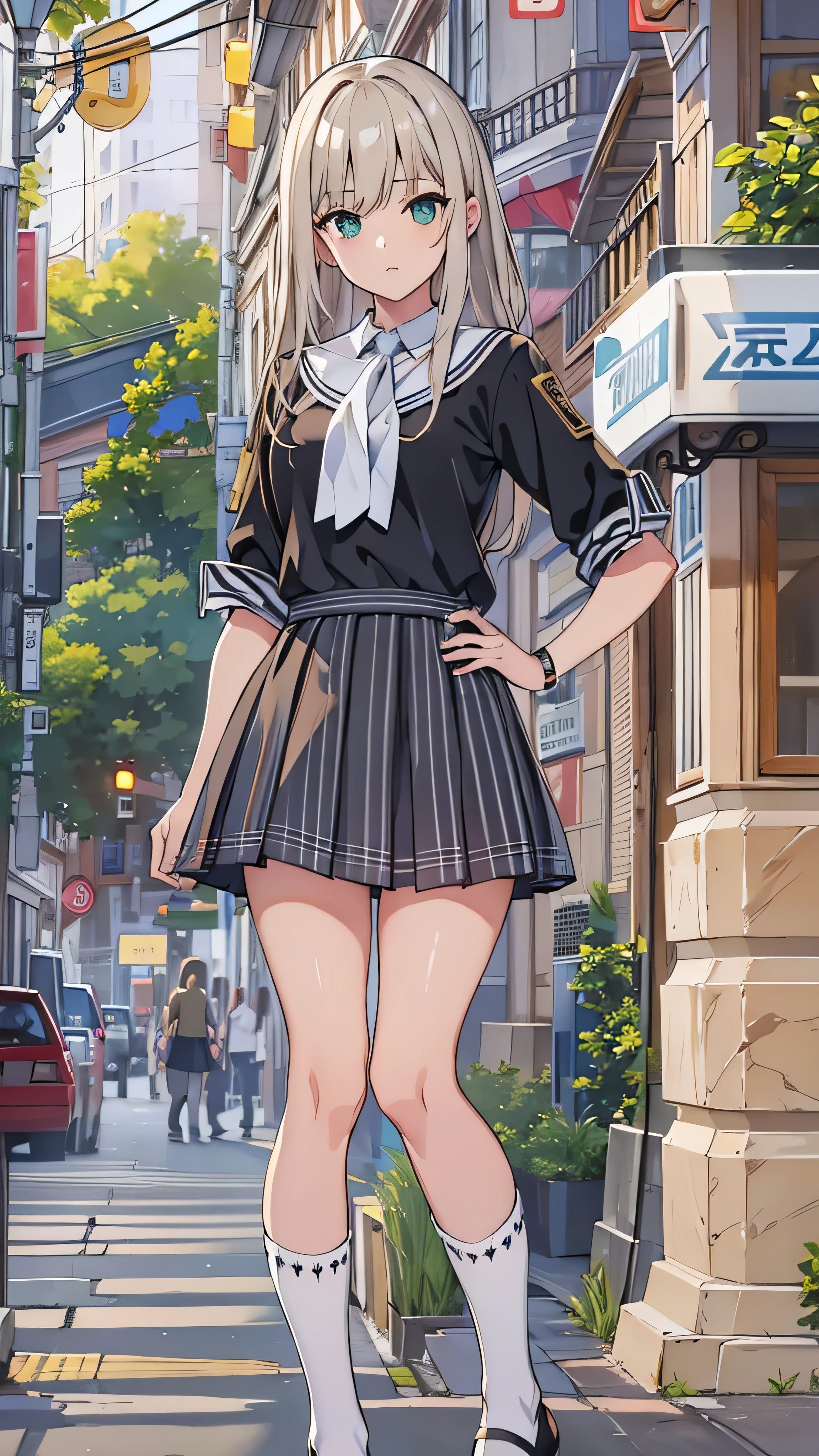 masterpiece, best quality, standing,
((1girl)),(solo),long hair,
streets,outdoors, city,
uniform, 
(tutuhd),pantyhose, 
<lora:tutuhd:0.65>