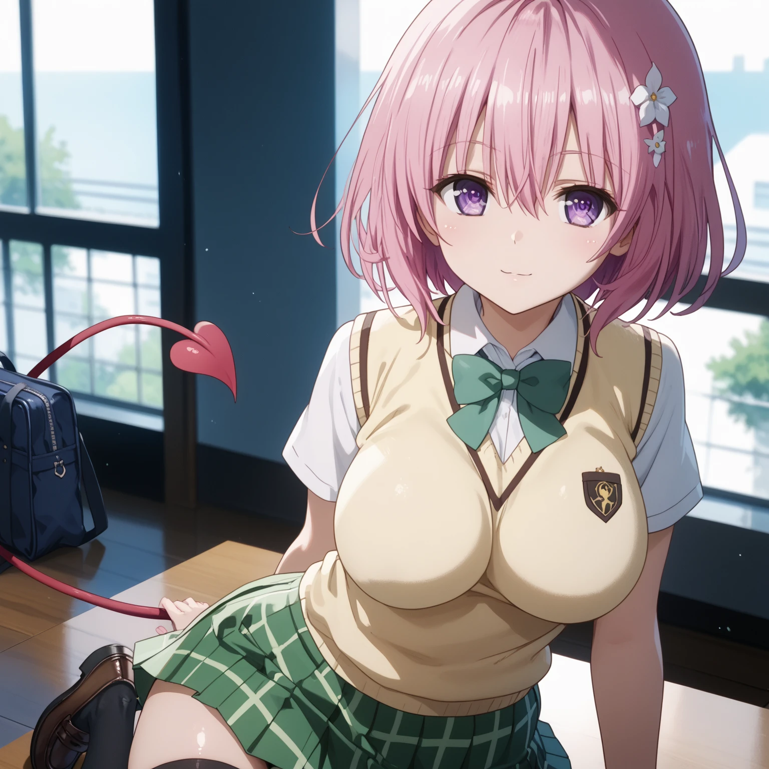(((((Best Quality, 8K, 32K, masterpiece, 1.2)))),{{solo}},((nsfw:1.5)),{{{Character reference: ToLove Ru's Momo:1.2}}},((bob hair style)),((perfect beautiful face:1.2)), in love hotel, wearing butterfly dress, netorare, netorare face, spreading pussy with fingers, embarrassed, high quality of vagina, vivid pussy,((a lot of public hairs:1.1)),